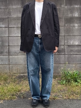 「GAP（ギャップ）のアイテム（パンツ）」を使った、ぽぽまるさん（メンズ・180cm）の秋コーディネート