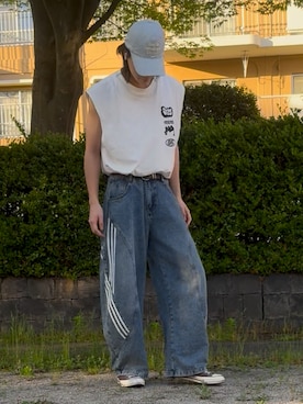 「H&M（エイチ・アンド・エム）のアイテム」を使った、koukiさん（メンズ・181cm）の春コーディネート