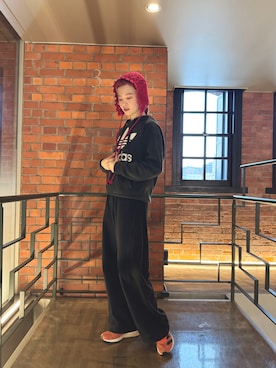 「kaorinomori（カオリノモリ）のkaorinomori  フィーユボンネ ルミ / カオリノモリ（ハット、レッド系）」を使った、zabethさん（レディース・160cm）の春コーディネート