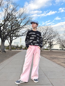 「OVERRIDE（オーバーライド）のアイテム」を使った、zabethさん（レディース・160cm）の冬コーディネート