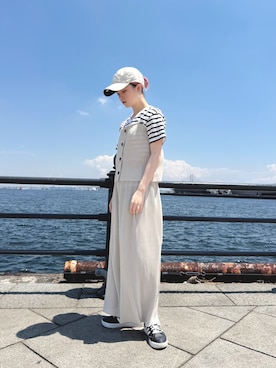 「NEW ERA（ニューエラ）のNEW ERA   920 VISOR LOGO / ニューエラ（キャップ、その他）」を使った、zabethさん（レディース・160cm）の春コーディネート