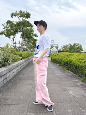 「NEW ERA（ニューエラ）のNEW ERA   950 NBA / ニューエラ（キャップ、ブラック系）」を使った、zabethさん（レディース・160cm）の春コーディネート