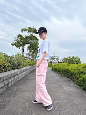「Chapeau d' O（シャポードオー）のChapeau d' O  Clean Lace Cap / シャポードオー（キャップ、ブラック系）」を使った、zabethさん（レディース・160cm）の春コーディネート