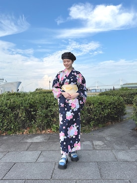 「アイテム（ハンチング/ベレー帽）」を使った、zabethさん（レディース・160cm・20代）の夏コーディネート