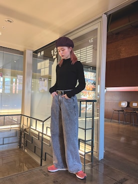 「arth（アース）のアイテム（帽子）」を使った、zabethさん（レディース・160cm）の春コーディネート