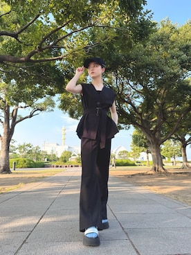 「arth（アース）のアイテム（キャップ）」を使った、zabethさん（レディース・160cm）の夏コーディネート