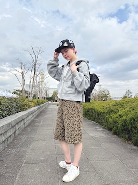 「NEW ERA（ニューエラ）のニューエラ  5950 AO CHIIKAWA FRIENDS BLK（キャップ、ブラック系）」を使った、zabethさん（レディース・160cm）の春コーディネート