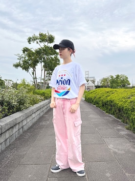 「NEW ERA（ニューエラ）のNEW ERA    9FORTY Rhinestone / ニューエラ（キャップ、ブラック系）」を使った、zabethさん（レディース・160cm）の春コーディネート
