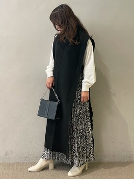 「PAGEBOY（ページボーイ）のチェーンスタッズショルダー（ショルダーバッグ）」を使った、chiakiさん（レディース・155cm）の秋コーディネート