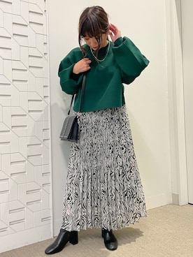 「PAGEBOY（ページボーイ）のチェーンスタッズショルダー（ショルダーバッグ）」を使った、chiakiさん（レディース・155cm）の秋コーディネート