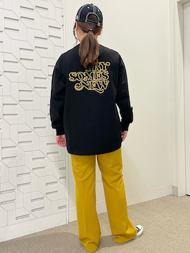 「PBLIM（ページボーイリム）のアイテム（スラックス）」を使った、chiakiさん（レディース・155cm）の秋コーディネート