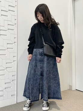 「PAGEBOY（ページボーイ）のチェーンスタッズショルダー（ショルダーバッグ）」を使った、chiakiさん（レディース・155cm）の秋コーディネート