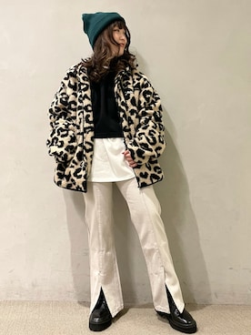 「PBLIM（ページボーイリム）のアイテム（ブルゾン）」を使った、chiakiさん（レディース・155cm）の秋コーディネート