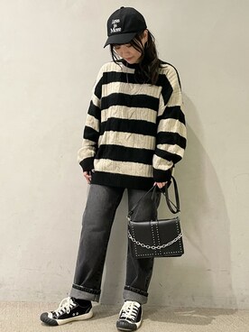 「PAGEBOY（ページボーイ）のチェーンスタッズショルダー（ショルダーバッグ）」を使った、chiakiさん（レディース・155cm）の秋コーディネート