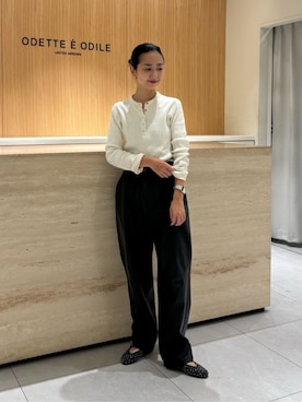 「ベーシック/トラッド」｜吉田　オデット エ オディール スタッフさん（レディース・156cm）の秋コーディネート