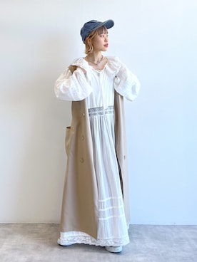 「w closet（ダブルクローゼット）のアイテム（ジャケット/アウター）」を使った、Amaneさん（レディース・151cm）の冬コーディネート