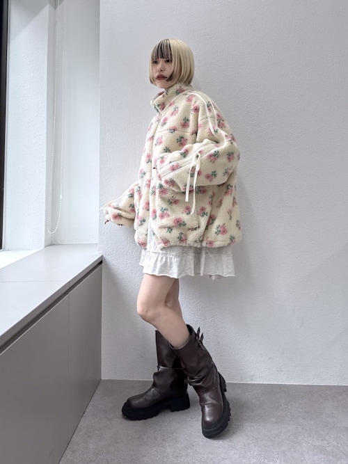 セール】花柄ボアラインブルゾン（ブルゾン）｜w closet（ダブル