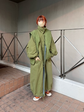「w closet（ダブルクローゼット）のアイテム（ジャケット/アウター）」を使った、Amaneさん（レディース・151cm）の冬コーディネート