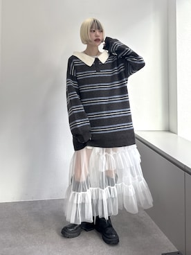 「w closet（ダブルクローゼット）のアイテム」を使った、mimiさん（レディース・153cm）の秋コーディネート