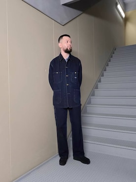 「イチ推しデニムコーデ」｜「アイテム（ジャケット/アウター）」を使った、Hirokazu Iwasakiさん（メンズ・183cm）の秋コーディネート
