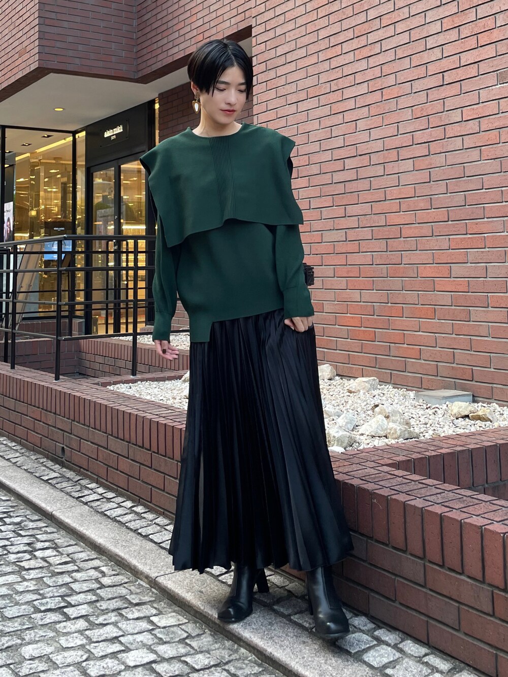 ORIGAMI PLEATS SK GS L / オリガミプリーツスカートグロッシーロング