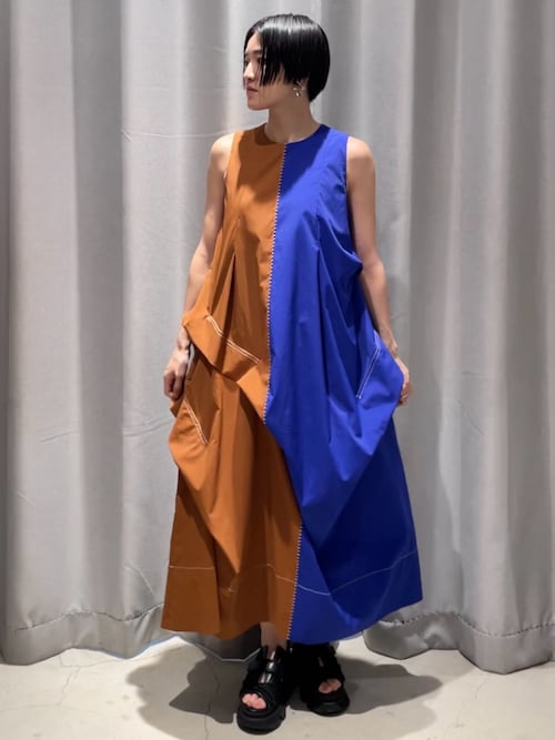 STITCH TUCK COCOON OP / ステッチタックコクーンワンピース