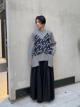 UN3D.チドリジャガートキャミソール UN3D.（アンスリード）の「CHIDORI JACQUARD CAMISOLE / チドリ