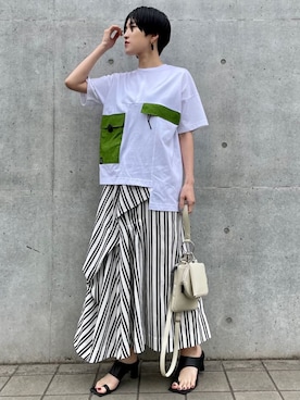 「UN3D.（アンスリード）のアイテム（バッグ）」を使った、IKUEさん（レディース・168cm）の春コーディネート