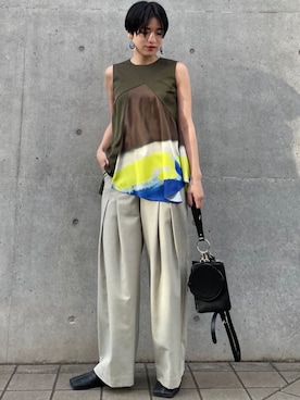 「UN3D.（アンスリード）のアイテム（バッグ）」を使った、IKUEさん（レディース・168cm）の冬コーディネート