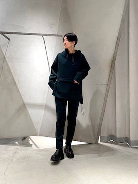 「UN3D.（アンスリード）のアイテム（パンツ）」を使った、IKUEさん（レディース・168cm）の秋コーディネート