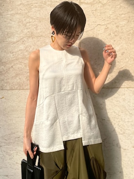 「アイテム（サンダル、その他）」を使った、IKUEさん（レディース・168cm）の春コーディネート