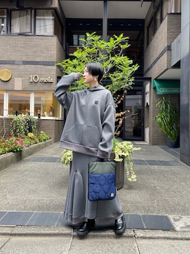 「UN3D.（アンスリード）のアイテム（バッグ）」を使った、IKUEさん（レディース・168cm）の夏コーディネート