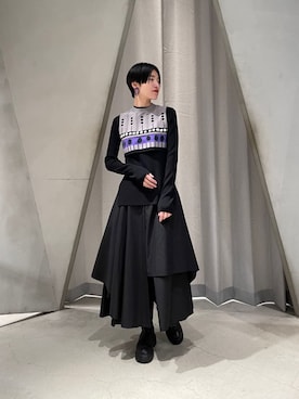 「UN3D.（アンスリード）のアイテム（パンツ）」を使った、IKUEさん（レディース・168cm）の秋コーディネート