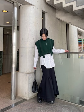 「UN3D.（アンスリード）のアイテム（バッグ）」を使った、IKUEさん（レディース・168cm）の夏コーディネート