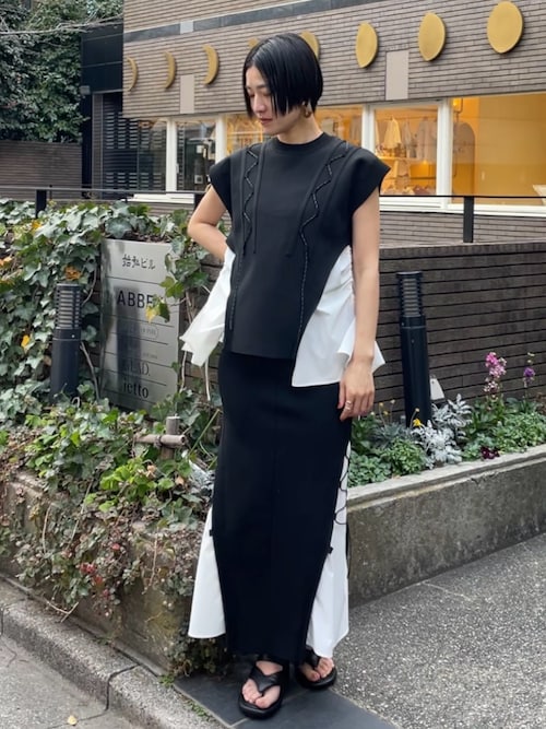 アンスリード　ウェーブコードニットトップス セール】WAVE CODE KNIT SK【セットアップ着用可能】 / ウェーブ