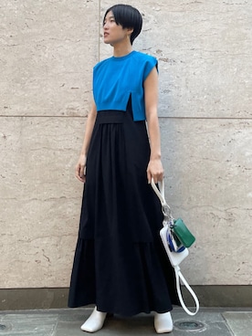 「UN3D.（アンスリード）のアイテム（バッグ）」を使った、IKUEさん（レディース・168cm）の春コーディネート