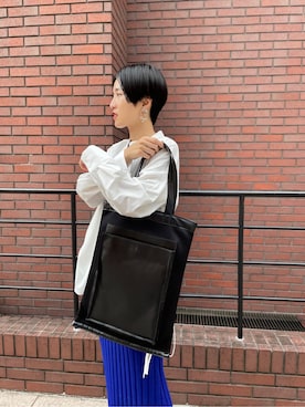 「UN3D.（アンスリード）のアイテム（バッグ）」を使った、IKUEさん（レディース・168cm）の夏コーディネート