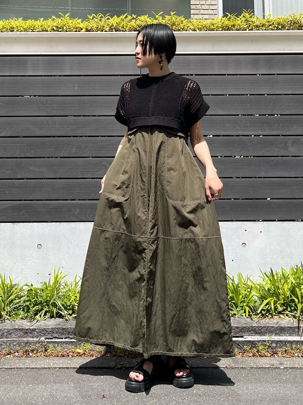 UN3D.のオールインワン・サロペット（グリーン系）を使った人気