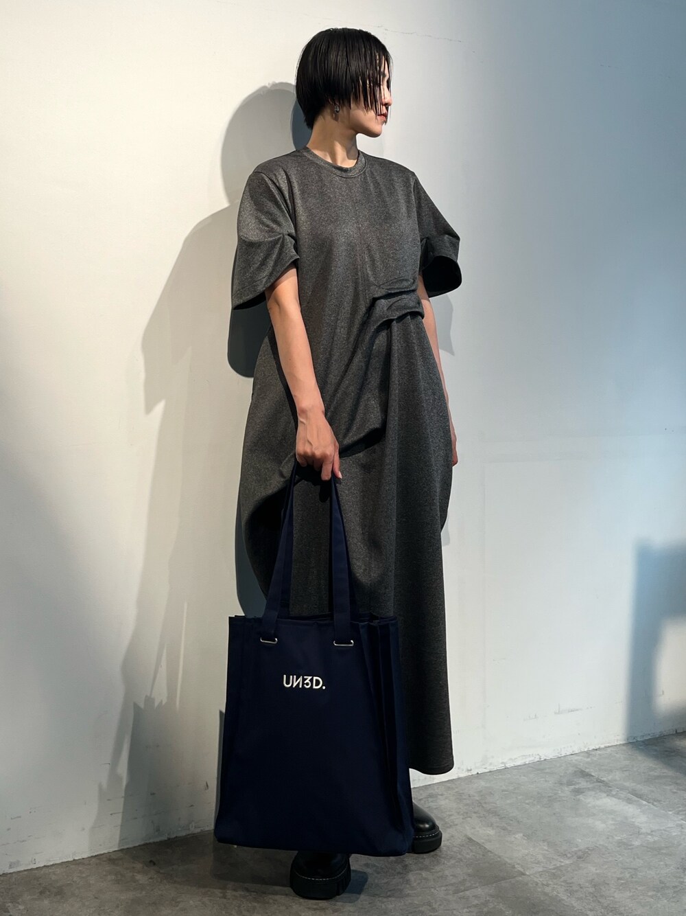 UN3D.（アンスリード）の「FLOW TUCK OP / フロータックワンピース