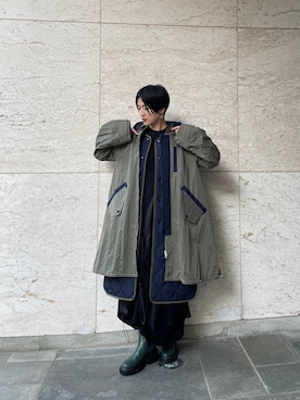 キルティングベストレイヤードコートを使った人気ファッション