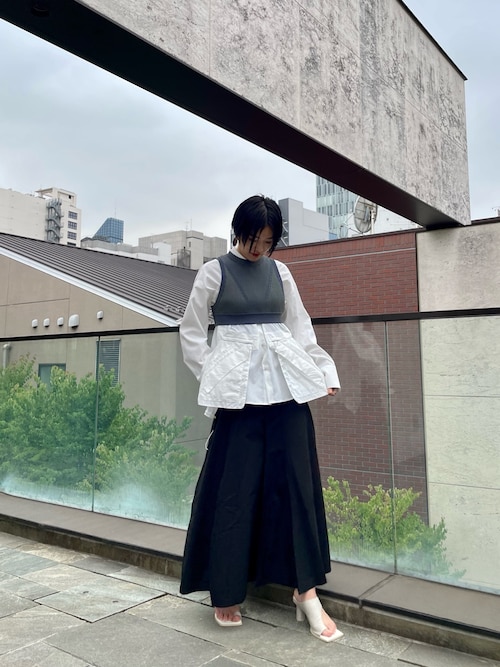 トップス UN3D. basic rib kt h/s 38 UN3D.（アンスリード）の「BASIC RIB KT H/S TOP（ニット
