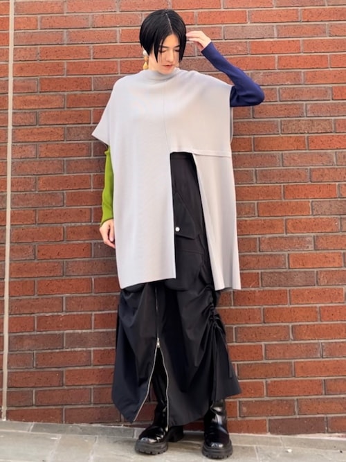 と*し様 ⭐︎UN3D. アンスリードニットベストASYMME ARCH UN3D.（アンスリード）の「BIG ASYMME VEST / ビッグアシメベスト