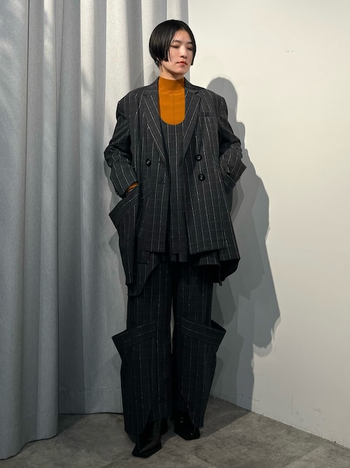 セール】LINE CHECK INSERT DESIGN VEST / ラインチェックインサート