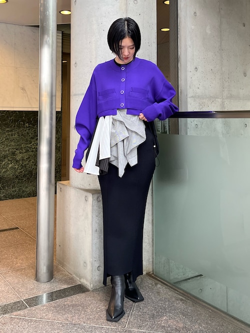 UN3D. リブニットタイトスカート UN3D.（アンスリード）の