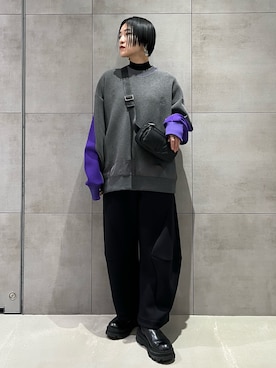 「アイテム（イヤリング）」を使った、IKUEさん（レディース・168cm）の秋コーディネート