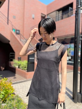 「アイテム（サンダル、その他）」を使った、IKUEさん（レディース・168cm）の春コーディネート