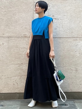 「UN3D.（アンスリード）のアイテム（バッグ）」を使った、IKUEさん（レディース・168cm）の春コーディネート