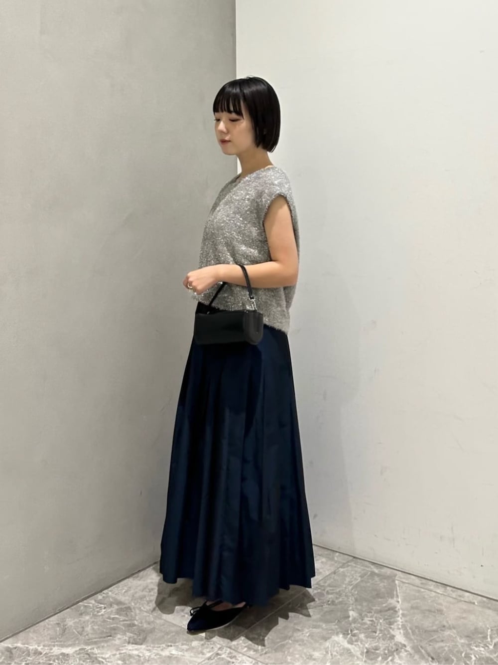 グリッターラメ ノースリーブ ニットベスト UNITED ARROWS（ユナイテッドアローズ）の「グリッターラメ