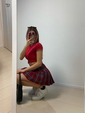 「Abercrombie&Fitch（アバークロンビーアンドフィッチ）のアイテム（スカート）」を使った、s398yさん（レディース・161cm）の冬コーディネート