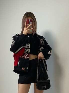 「海外セレブ風」｜「アイテム（ジャケット/アウター）」を使った、s398yさん（レディース・161cm）の秋コーディネート